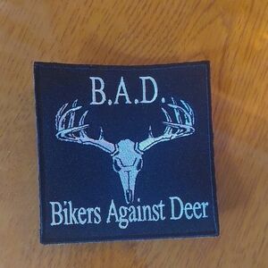 B.A.D. Black Patch - Bikers Against Deer